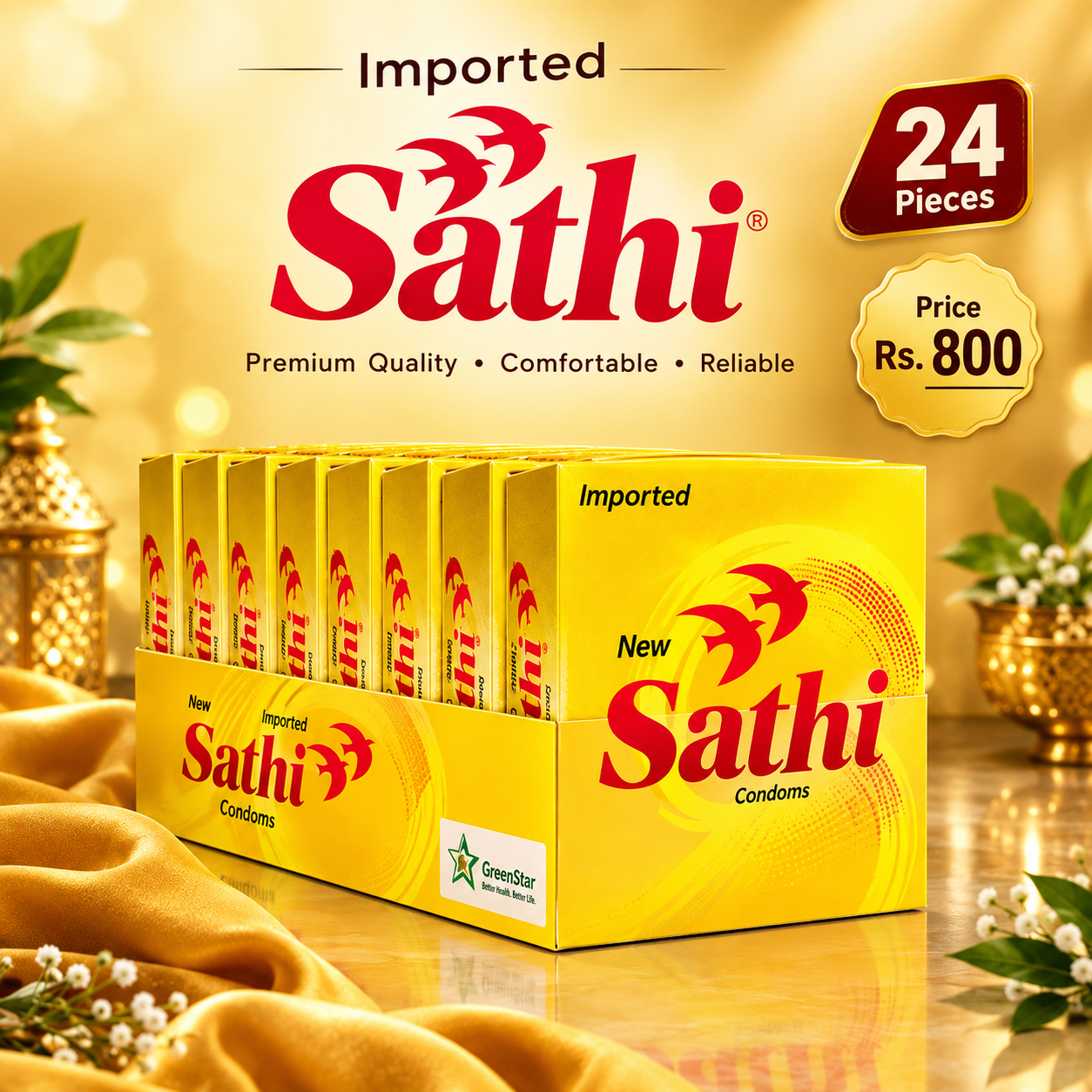 Sathi Danedar Dotted Condoms (24 Pack) – Classic Texture Bulk — buy condoms online in Pakistan | Privily