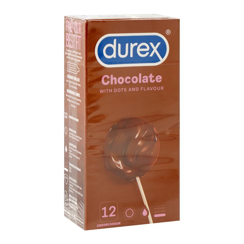 Durex Chocolate With Dots And Flavour Condom, 12-Pack — buy condoms online in Pakistan | Privily